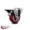 Service Caster 3.5'' Red Poly Wheel Swivel Bolt Hole Caster with Posi Lock Brake SCC-BH20S3514-PPUB-RED-PLB - alternate 5